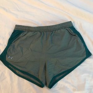 Grey and Teal Under Armor Shorts